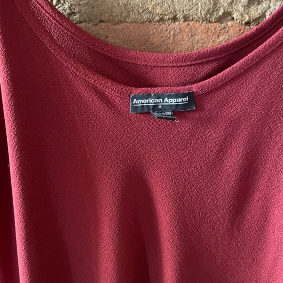 Red American Apparel midi dress - Picture 2 of 4